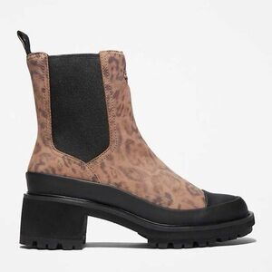 Timberland Leopard Print Ankle Boots with Black Sole Sz 7.5